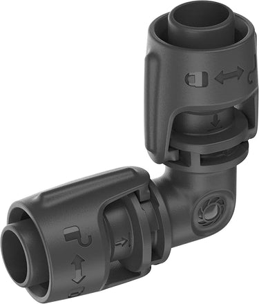 Gardena Micro-Drip-System L-Stück 13 mm (1/2 Zoll): Rohrverbinder für die Richtungsänderung des 13 mm Verlegerohre, werkzeuglose Montage, wiederverwendbar (13202-20)